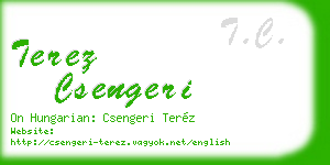 terez csengeri business card